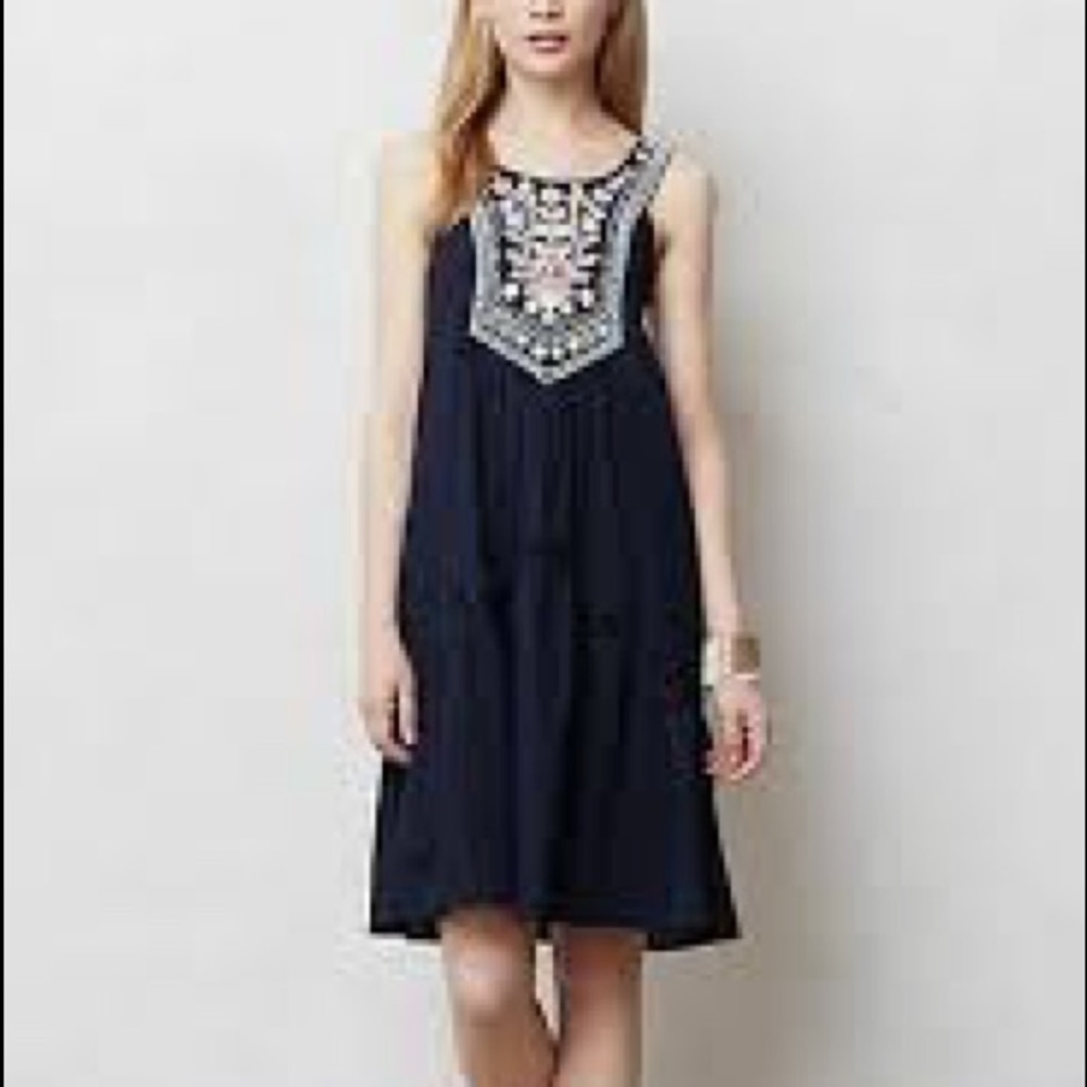 Anthro Maeve Sleeveless Swing Dress